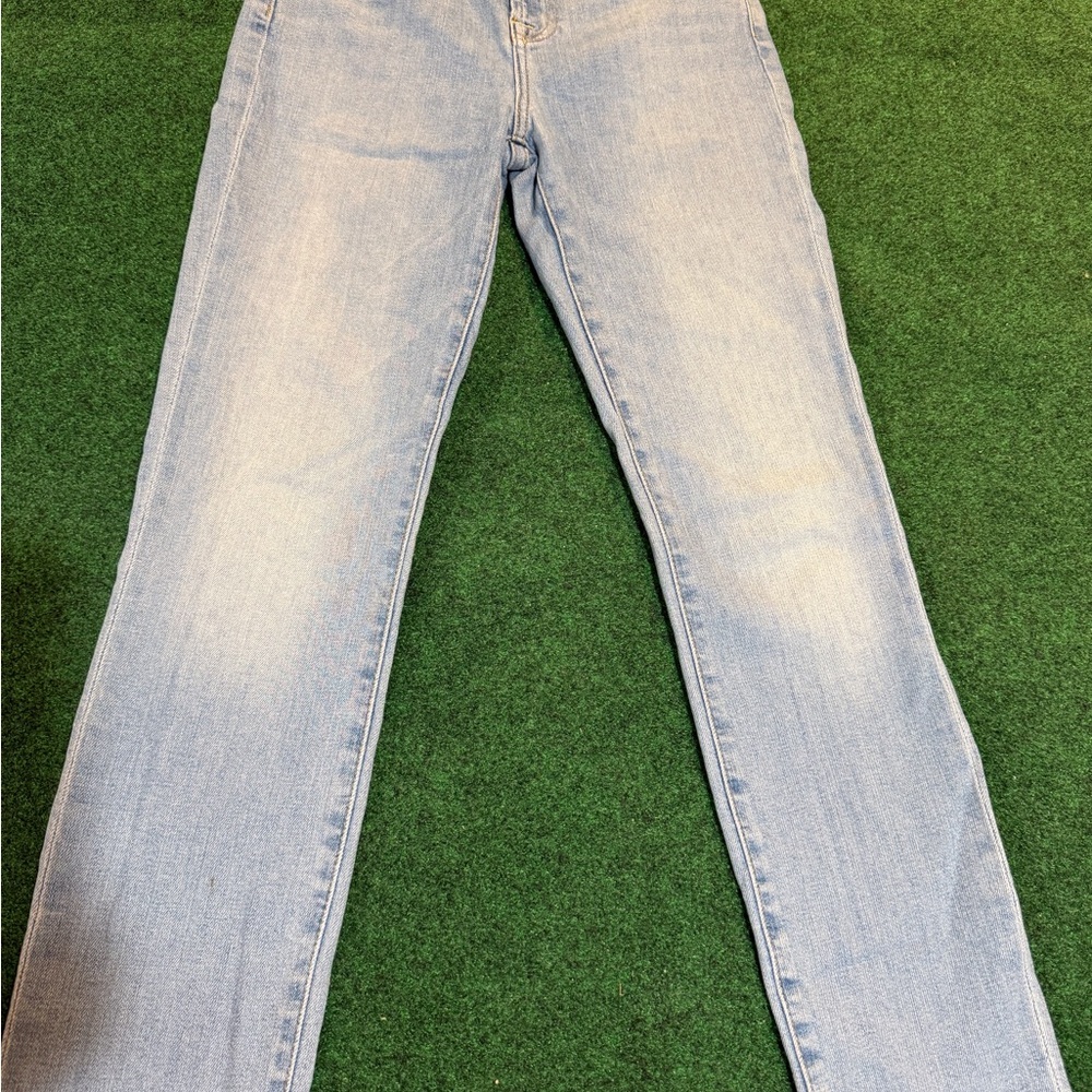 7 For All Mankind Light Blue Straight Leg Jeans